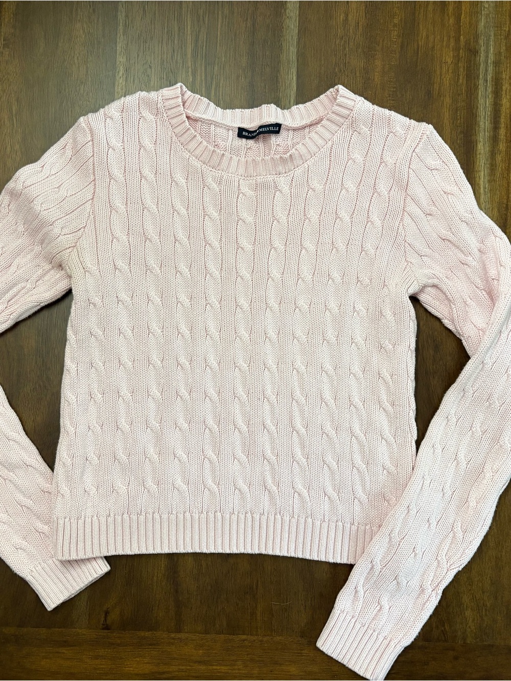 Brandy Melville Cropped Cable Knit Sweater - Women's